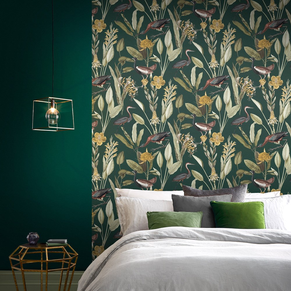 Glasshouse Wallpaper 111719 by Graham & Brown in Green